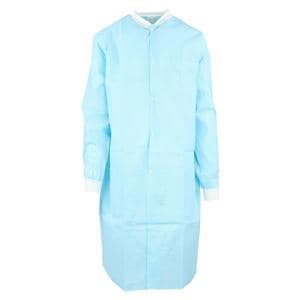 SafeWear High Performance Protective Lab Coat SMS Fabric Small Soft Blue 12/Bg