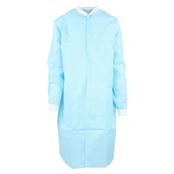 SafeWear High Performance Protective Lab Coat SMS Fabric Small Soft Blue 12/Bg