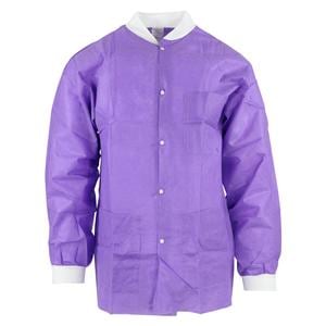 SafeWear Hipster Protective Lab Jacket SMS PP Fbrc Small Plum Purple 12/Bg, 5 BG/CA