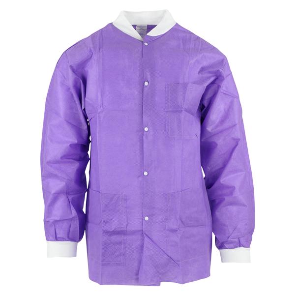 SafeWear Hipster Procedure Lab Jacket SMS PP Fbrc Large Plum Purple 12/Bg