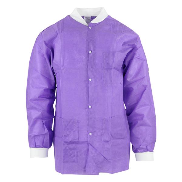 SafeWear Hipster Procedure Lab Jacket SMS PP Fbrc Large Plum Purple 12/Bg