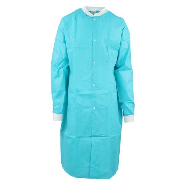 SafeWear High Performance Protective Lab Coat SMS Fbrc Large Tropical Teal 12/Bg