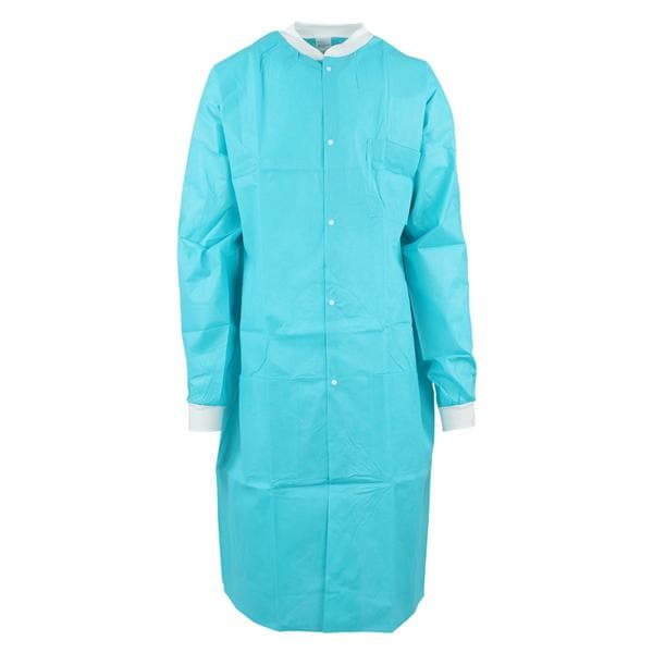 SafeWear High Performance Protective Lab Coat SMS Fbrc XL Tropical Teal 12/Bg