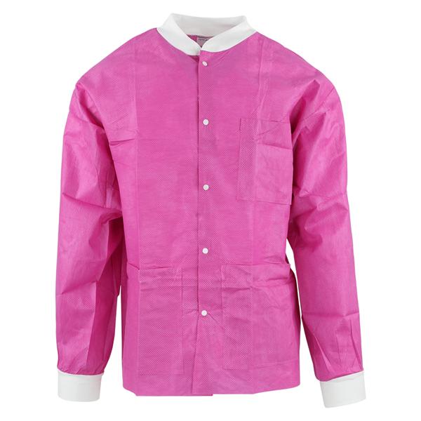 SafeWear Hipster Procedure Lab Jacket SMS PP Fbrc Small Poppy Pink 12/Bg