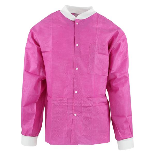 SafeWear Hipster Procedure Lab Jacket SMS PP Fbrc Large Poppy Pink 12/Bg