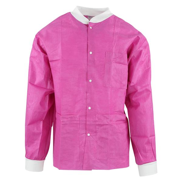 SafeWear Hipster Procedure Lab Jacket SMS Polypro Fbrc X-Large Poppy Pink 12/Bg