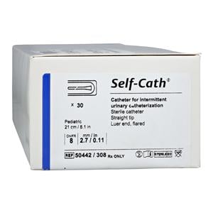 Self-Cath Catheter Intermittent 8Fr Straight Tip Silicone 1" 30/Bx