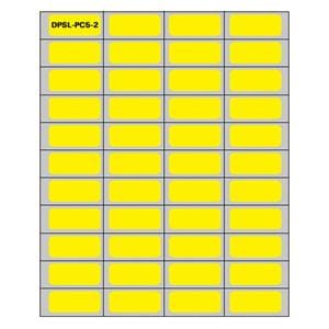 Labels P'back Laser w/Perm Adh Yellow 4 Acr 250/box 250/box