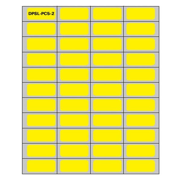 Labels P'back Laser w/Perm Adh Yellow 4 Acr 250/box 250/box