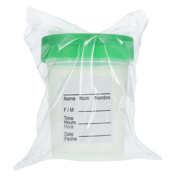 Specimen Container 4oz Polypropylene Sterile Individually Wrapped 100/Ca