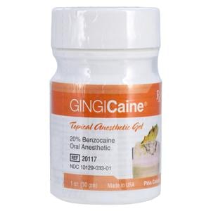 Gingicaine Topical Anesthetic Gel Pina Colada 1oz/Jr, 6 JR/CA