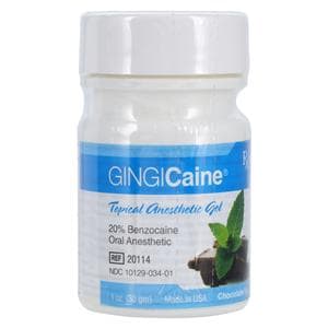 Gingicaine Topical Anesthetic Gel Chocolate Mint 1oz/Jr