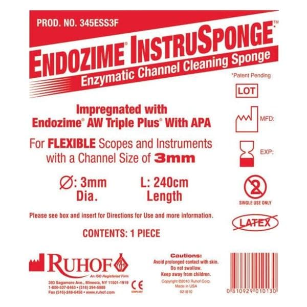 Endozime Instrusponge Enzymatic Sponge 3 mm 100/Ca