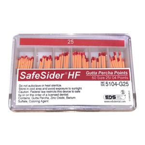 Safesider HF Gutta Percha Points Size 25 Red 60/Pk