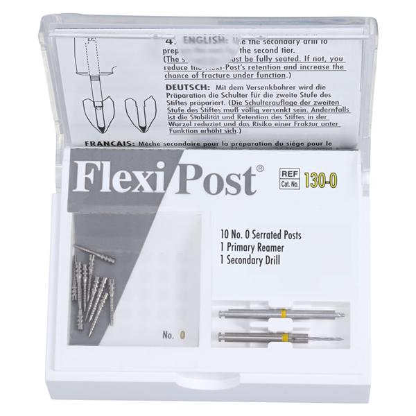 Flexi-Post Posts Stainless Steel Size 0 Yellow Parallel Sided 10/Pk
