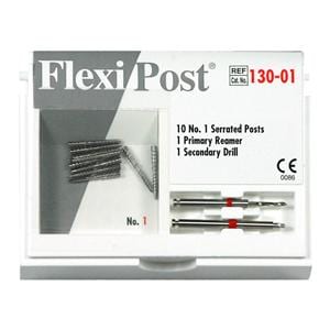 Flexi-Post Posts Stainless Steel Size 1 Red Parallel Sided 10/Pk