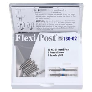 Flexi-Post Posts Stainless Steel Refill Size 2 Blue Parallel Sided 10/Pk