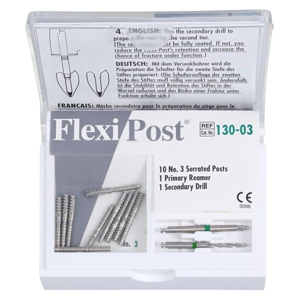 Flexi-Post Posts Stainless Steel Refill Size 3 Green Parallel Sided 10/Pk