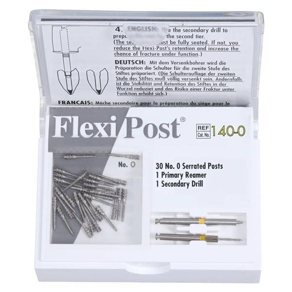 Flexi-Post Posts Stainless Steel Size 0 Yellow Parallel Sided 30/Pk