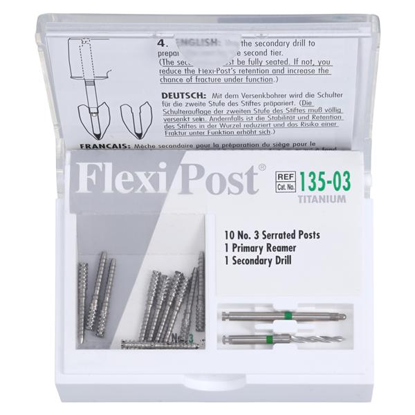 Flexi-Post Posts Titanium Refill Size 3 Parallel Sided Green 10/Pk