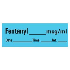 Labels Fentanyl Blue1-1/2x1/2W 333/Rl