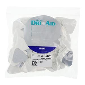 Dri-Aids Silver Silver Coated Cotton Roll Substitute White Large 250/Bx
