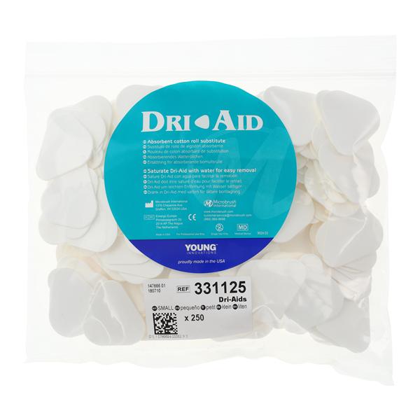 Dri-Aids Cotton Roll Substitute White Small 250/Pk