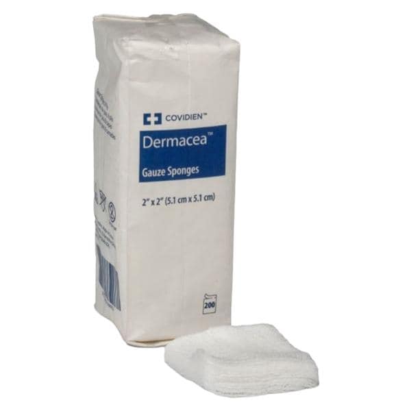 Dermacea 100% Cotton Gauze Sponge 2x2" 12 Ply Non-Sterile LF