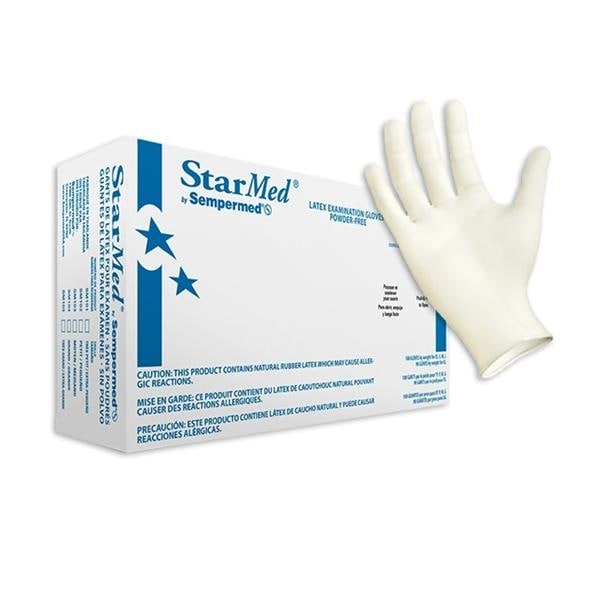 Starmed Exam Gloves Small White Non-Sterile, 10 BX/CA