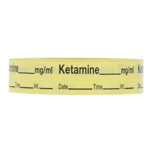 Anesthesia Label Ketamine mg/ml Yellow 1/2x500" 333/Rl