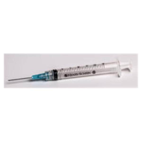 Hypodermic Syringe 23gx1" 3cc Deep Blue LL Atchd Ndl Cnvntnl No Dead Spc 100/Bx, 8 BX/CA