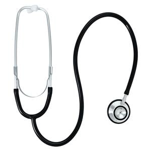 Henry Schein Proscope Essentials Clinician Stethoscope Rsbl Adlt Blk PVC Tb Ea