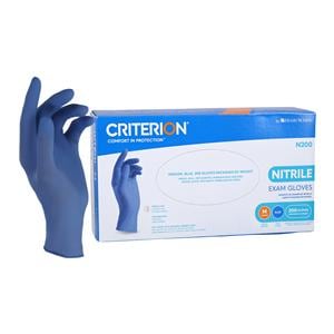 Criterion N200 Nitrile Exam Gloves Medium Standard Blue Non-Sterile, 10 BX/CA