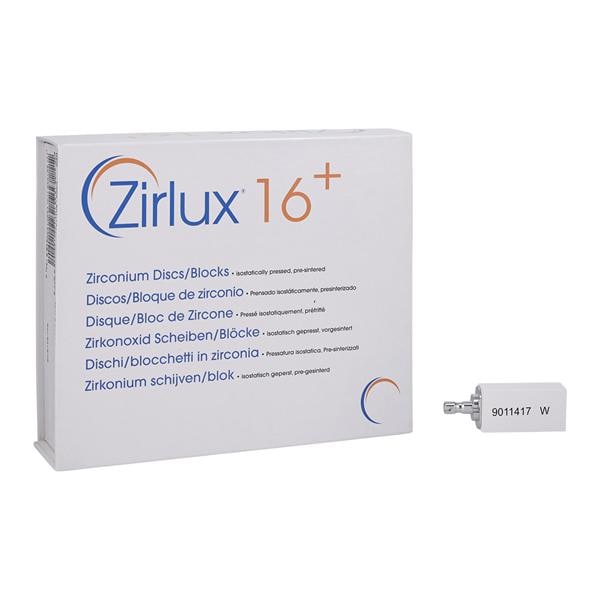 Zirlux 16+ Zirconia Block White 40x19x15 6/PK