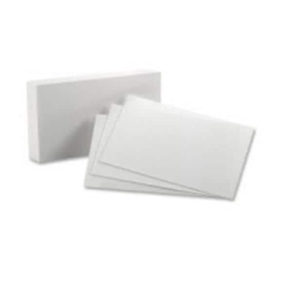 Oxford Index Cards Blank 5 in x 8 in White 100/Pack 100/Pk