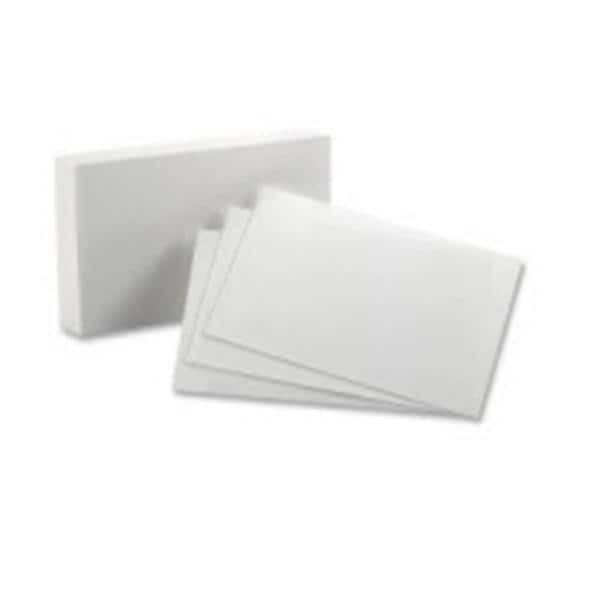 Oxford Index Cards Blank 5 in x 8 in White 100/Pack 100/Pk