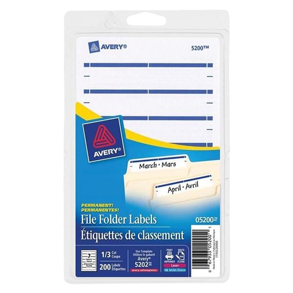 Inkjet/Laser File Folder Labels 5/8 in x 3.5 in Dark Blu 252/Pack 252/Pk