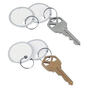 Avery Round Metal Rim Key Tags White 50/Pack 50/Pk