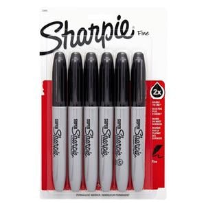 Super Sharpie Permanent Markers Black 6/Pack 6/Pk