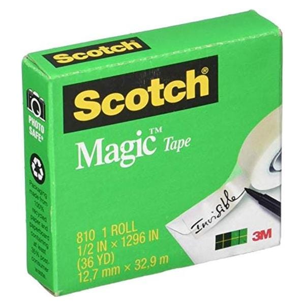 Scotch Magic 810 Tape 1/2" x 1296" 1/PK