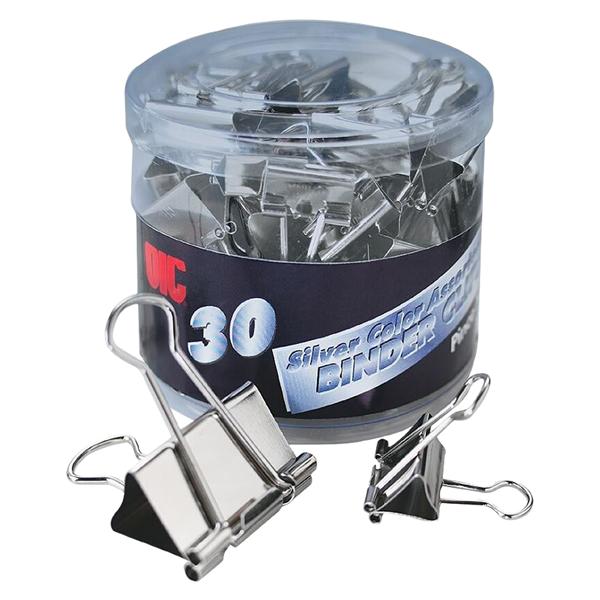 OIC Assorted Binder Clips Assorted Sizes Silver 30/Pack 30/Pk