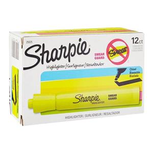 Sharpie Accent Highlighters Fluorescent Yellow 12/Pk