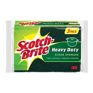 Scotch-Brite Scrub Sponges Green/Yellow 3/Pk