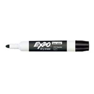 EXPO Low-Odor Dry-Erase Markers Bullet Point Black 12/Pack 12/Pk