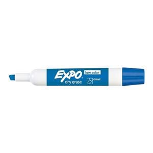 EXPO Low-Odor Dry-Erase Markers Chisel Point Blue 12/Pack 12/Pk