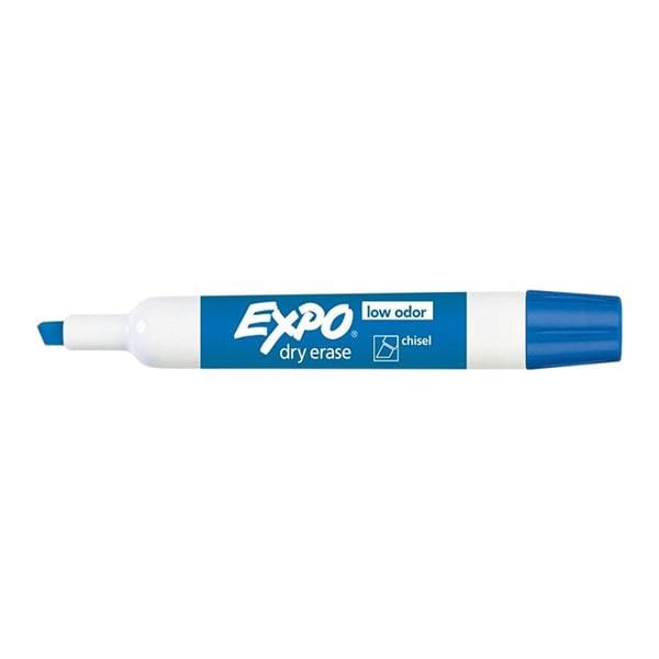 EXPO Low-Odor Dry-Erase Markers Chisel Point Blue 12/Pack 12/Pk