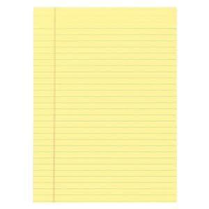 Writing Pad 8.5 in x 11 in Legal Ruled 50 Sheets Canary 12/Pack 12/Pk