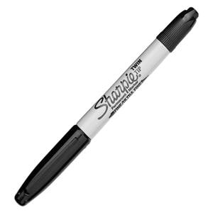 Sharpie Twin-Tip Permanent Marker Black 1/PK