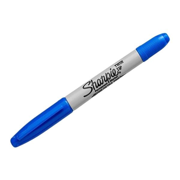 Sharpie Twin-Tip Permanent Marker Blue 1/PK