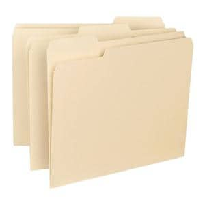 Smead Interior Folders 1/3 Cut Letter Size Manila 100/Pack 100